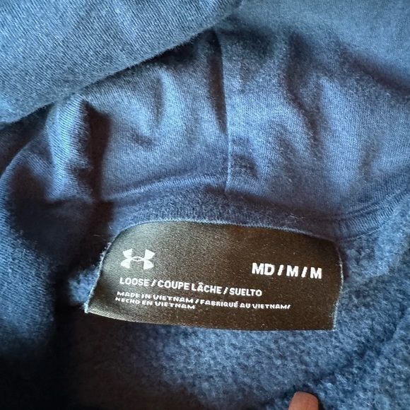 Under Armour Loose Men's Hoodie Size Medium Navy Blue Kangaroo
Pockets - Picture 4 of 10